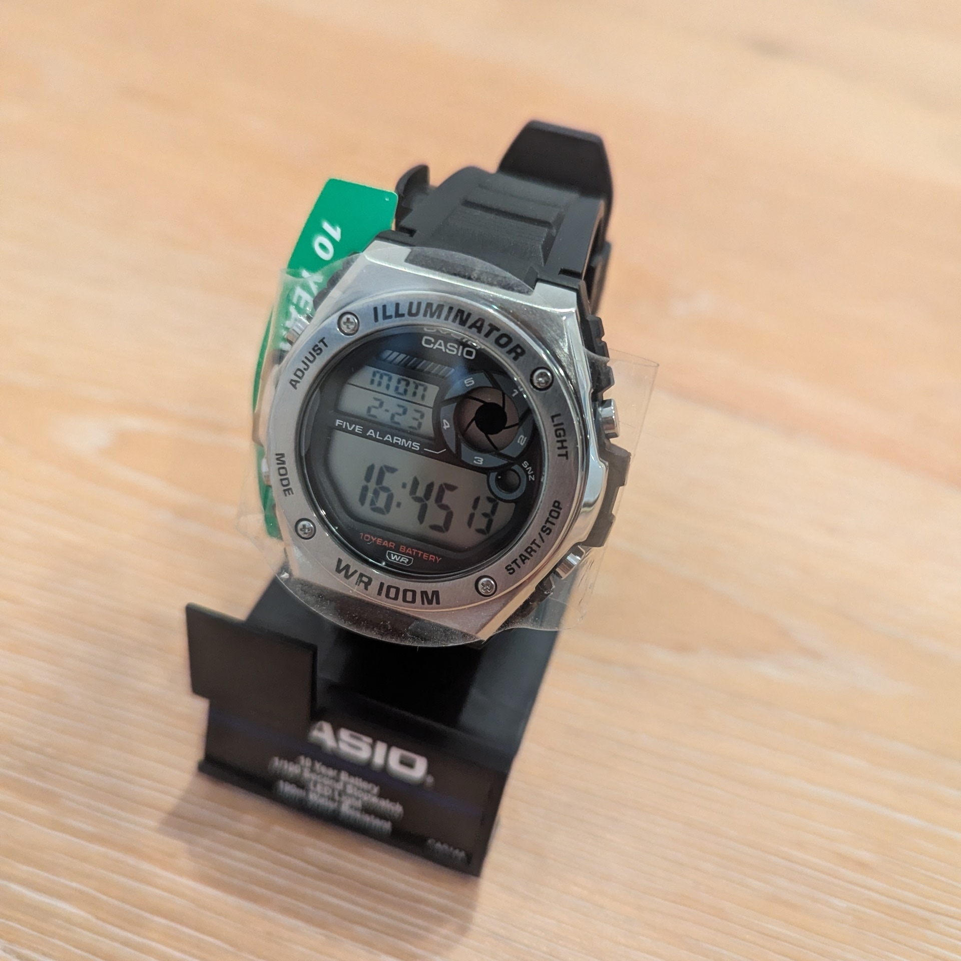Casio Silver And Black Digital Smartwatch